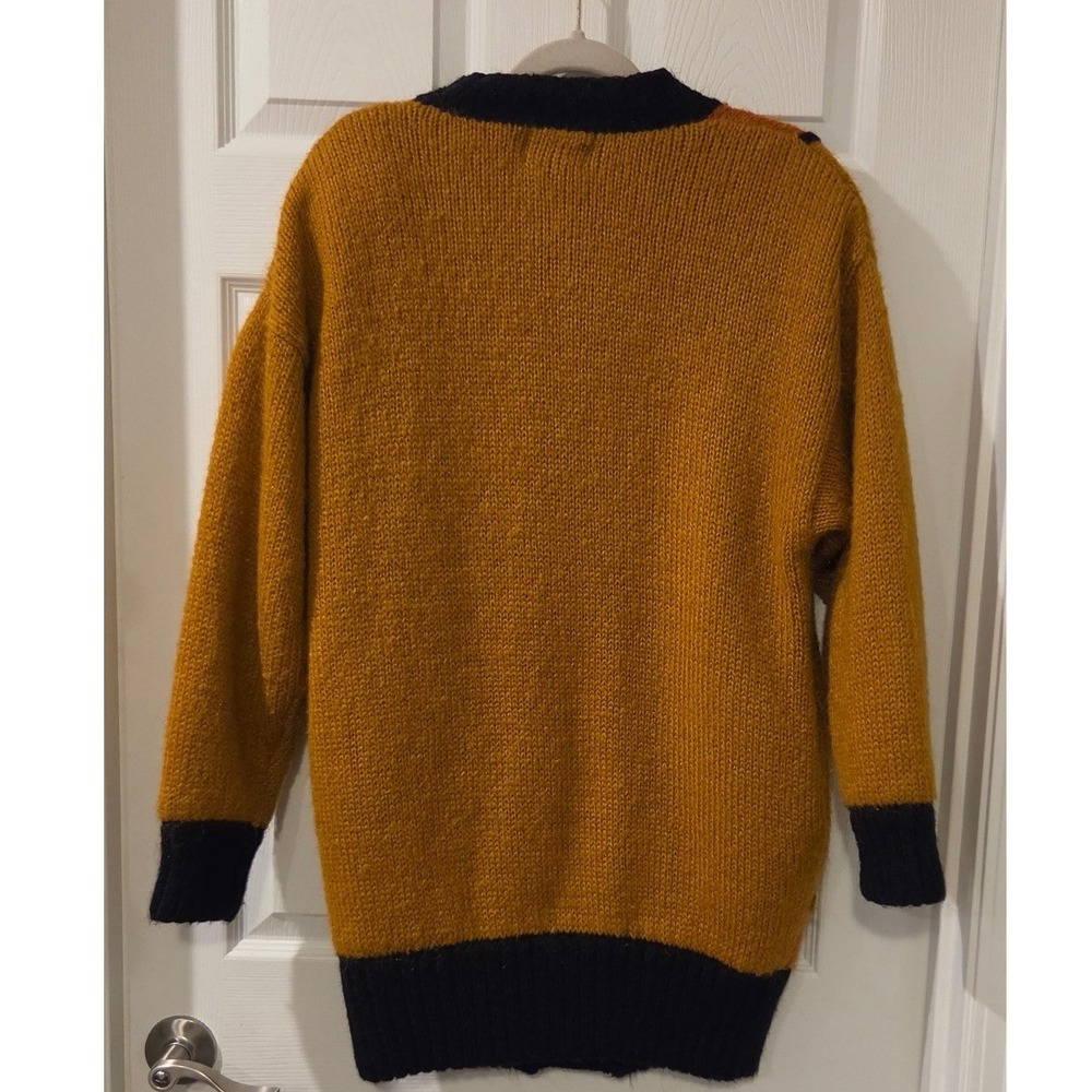 Vintage Cervelle Art Cardigan Sweater M Wool Mohair Abstract Colorblock Grandpa - Picture 7 of 7